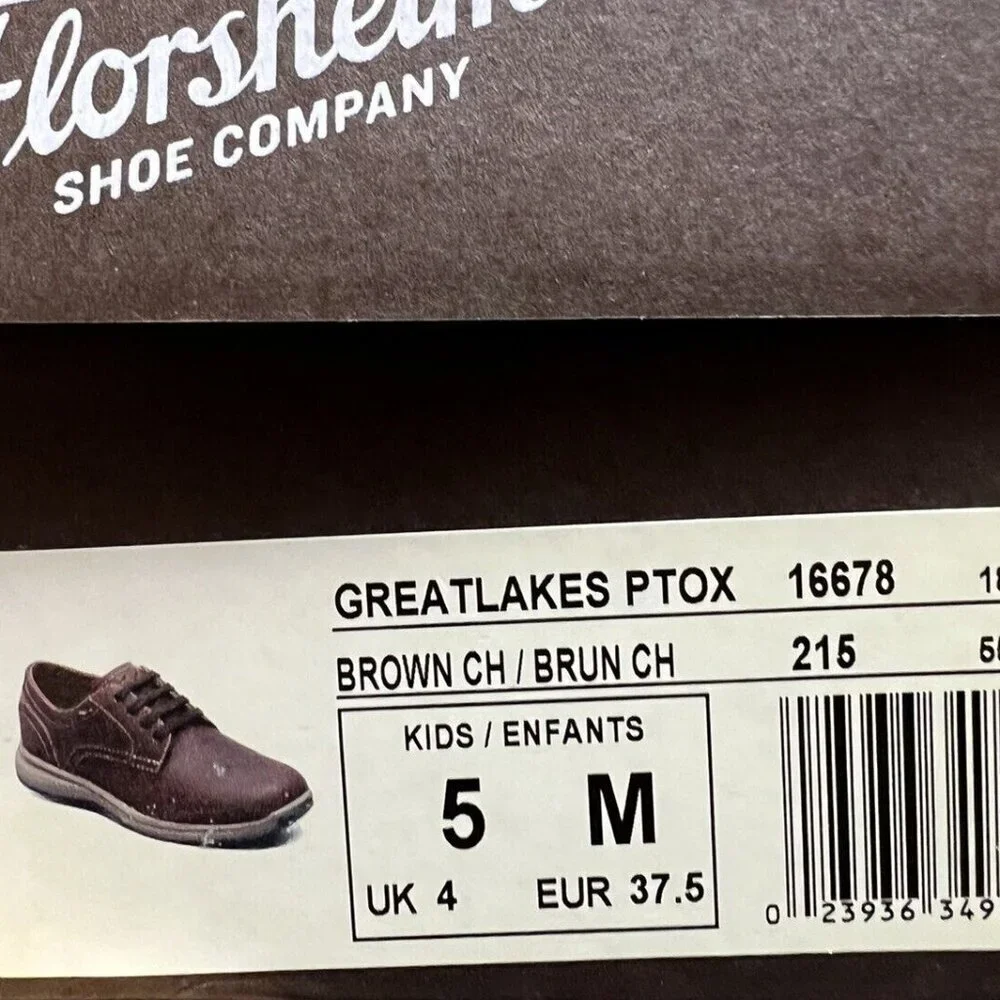 Florsheim Boys Great Lakes Oxford Brown Size 5 M Big Kid